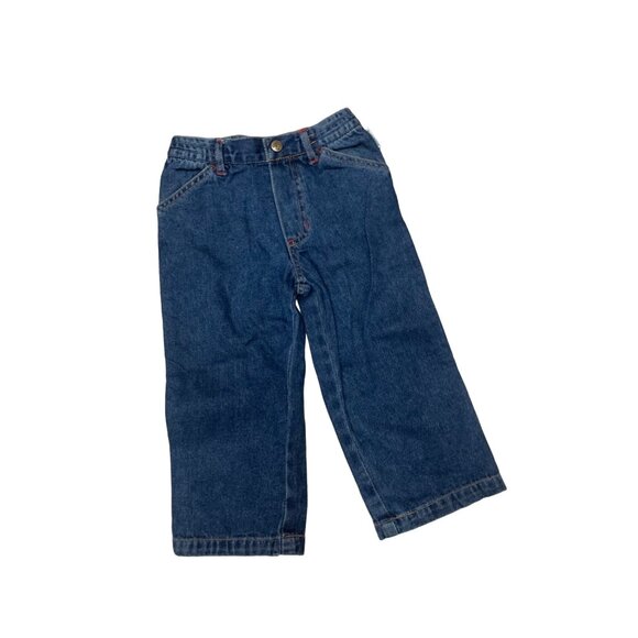 Vintage Bass Creek Outfitters Toddler Denim Jacket & Jeans Set Red Long Sleeve T - Picture 3 of 7